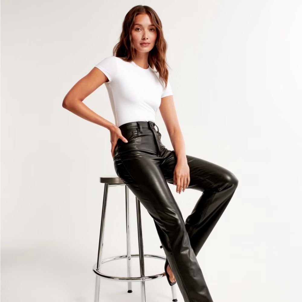Abercrombie & Fitch Black Leather Pants